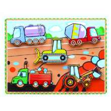 Wooden Thick Puzzle Spielzeug für Baby mit Engineering Vehicle (80497)